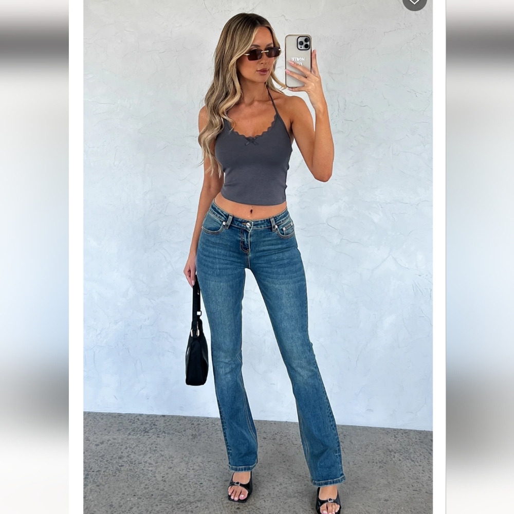 White Fox Low Rise Jeans (S)